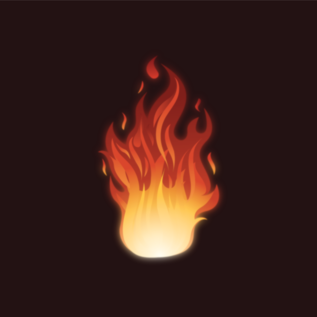Realistic Fire Vector Template