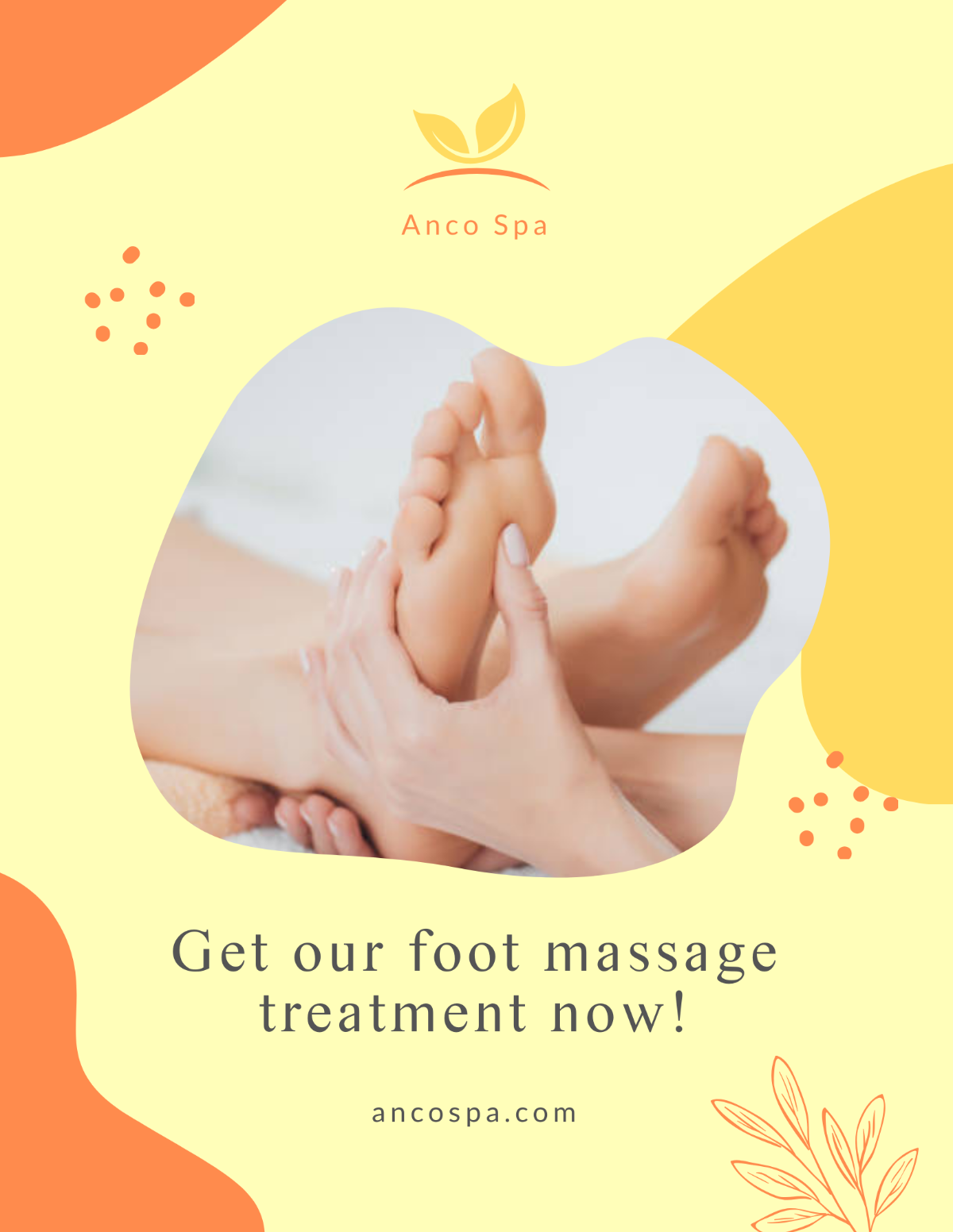 Foot Massage Flyer Template - Edit Online & Download