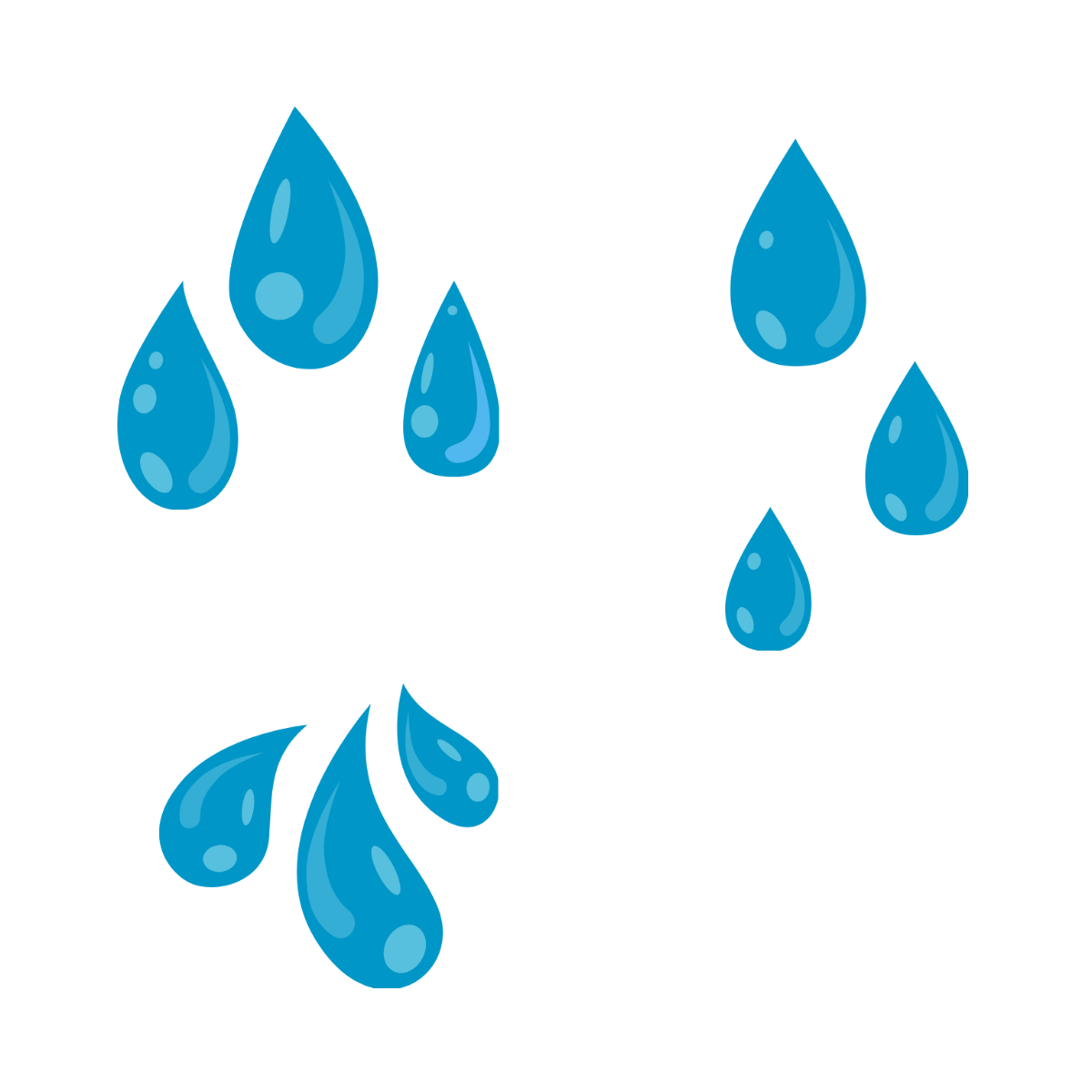 Water Drops Vector Template