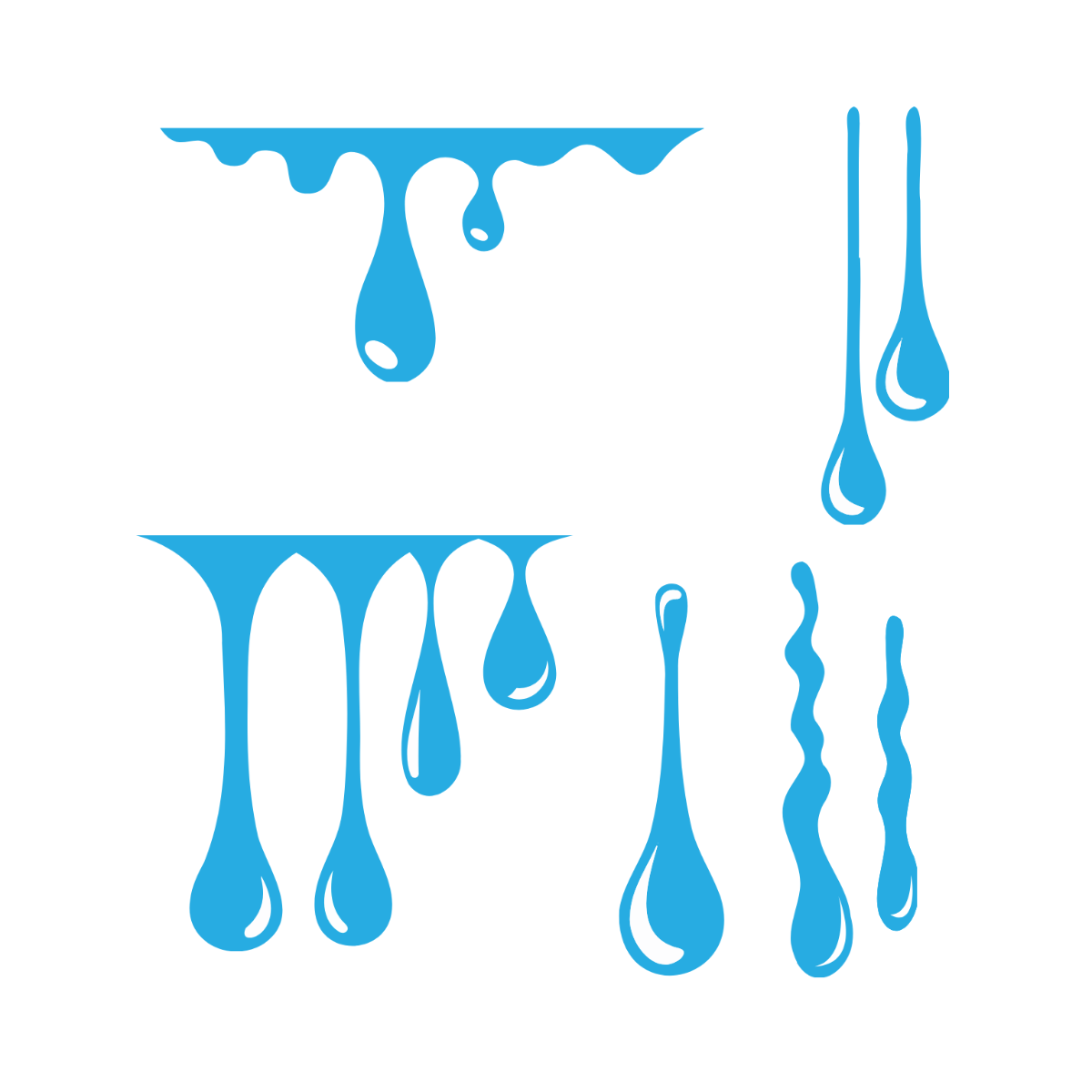 Free Water Drip Vector Template