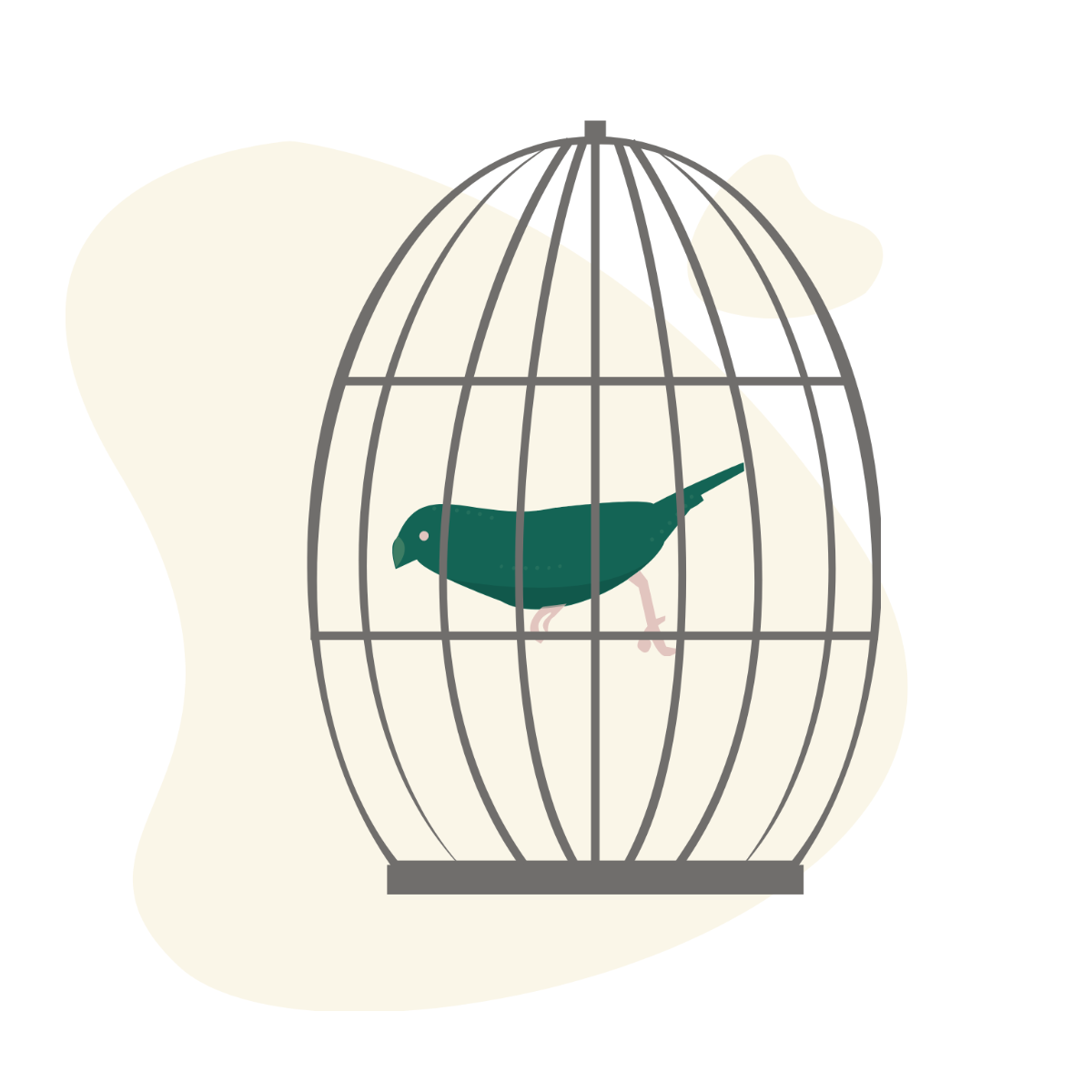 Free Caged Bird Vector Template