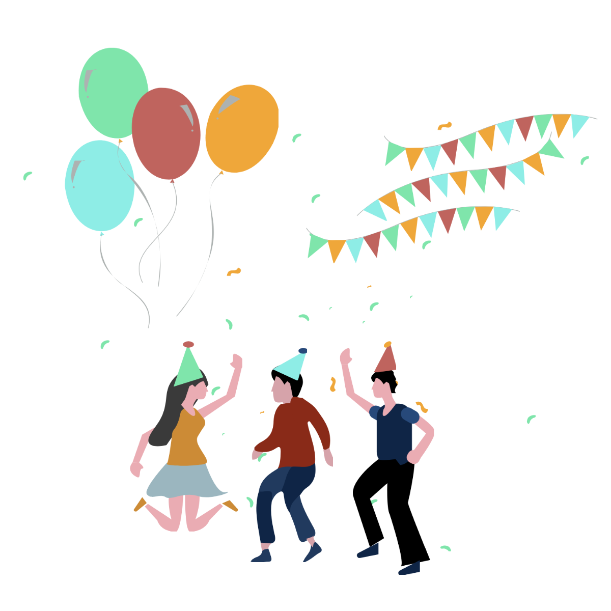 Free Cartoon Party Vector Template