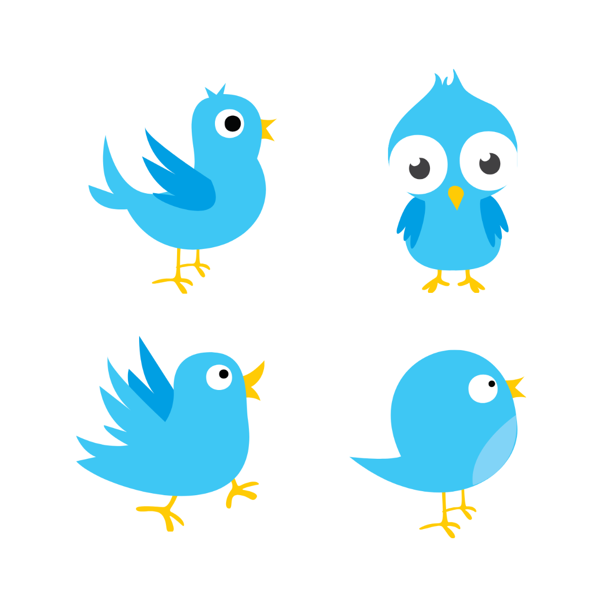Twitter Bird Vector Template