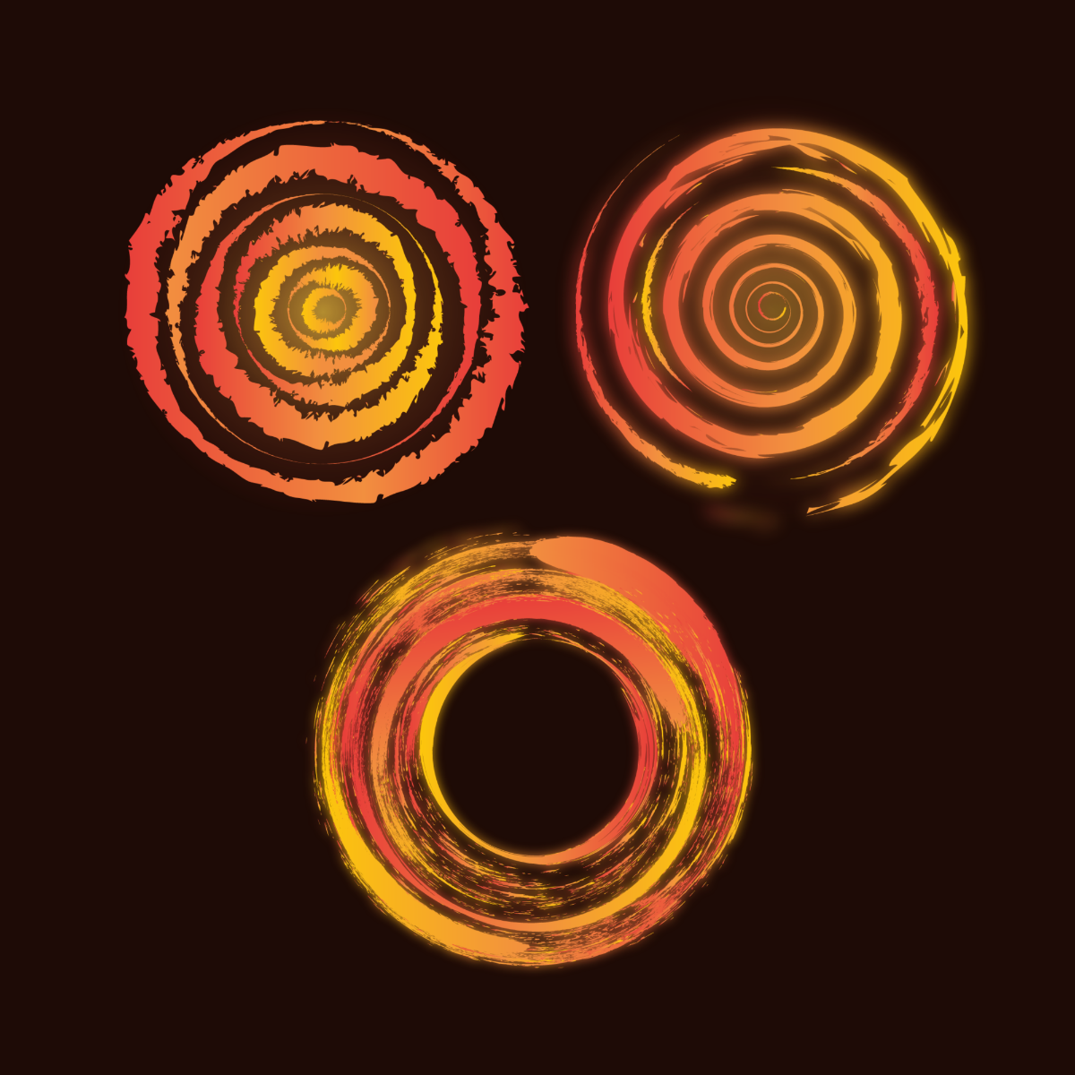 Swirling Fire Vector Template