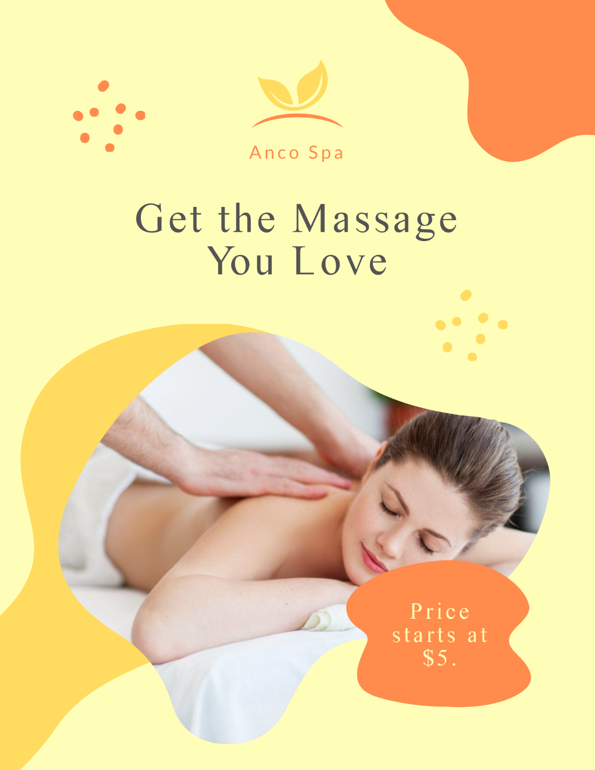 Creative Massage Advertising Flyer Template - Edit Online & Download