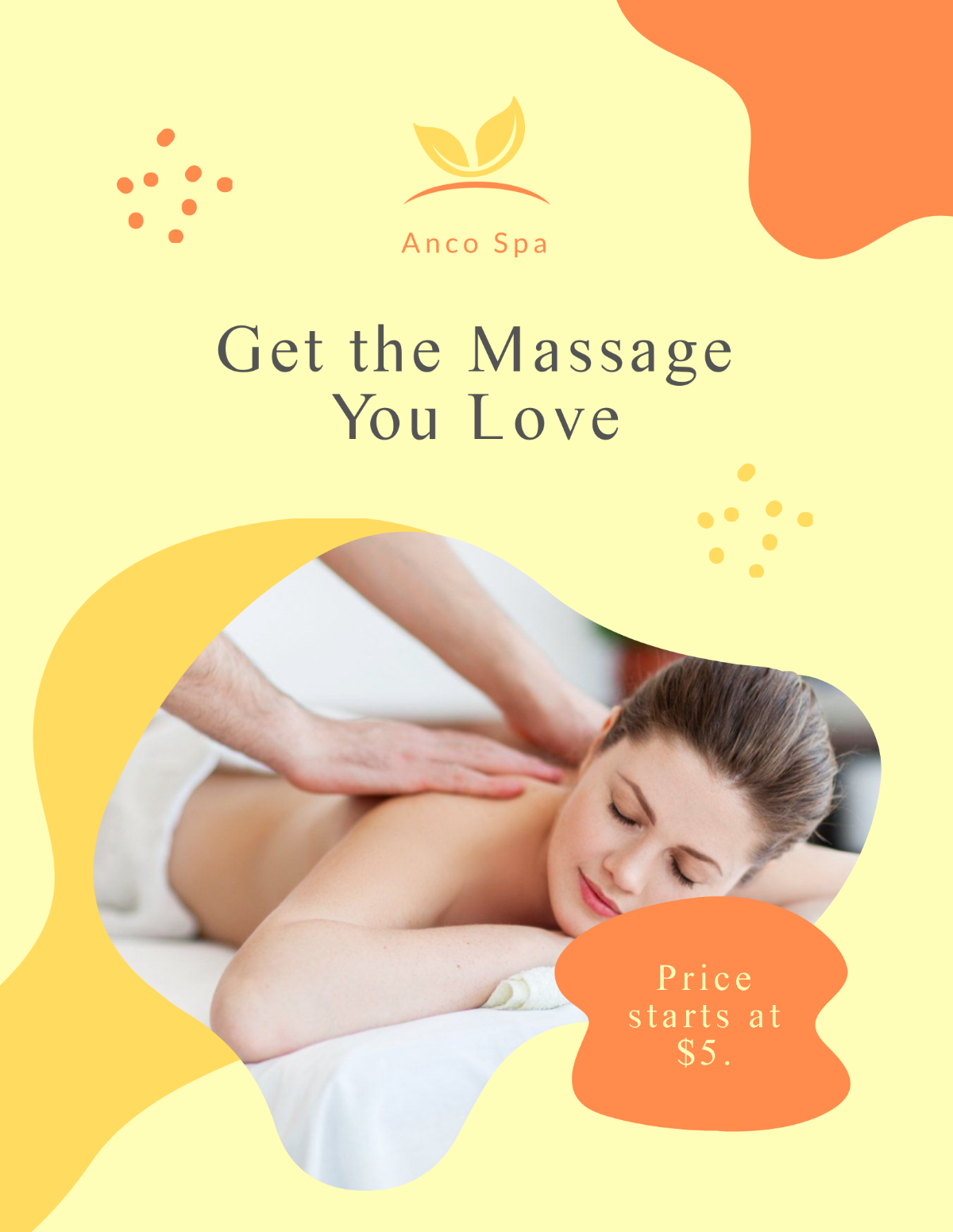 Creative Massage Advertising Flyer Template