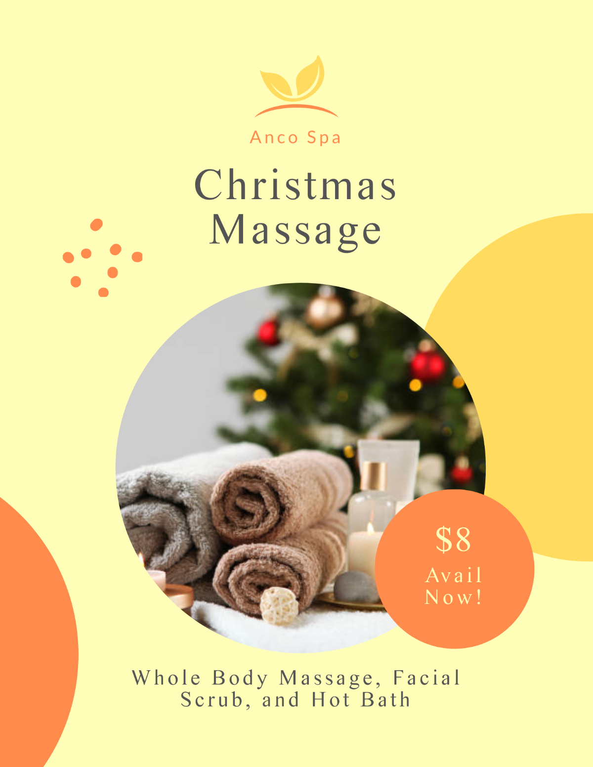 Free Christmas Massage Flyer Template