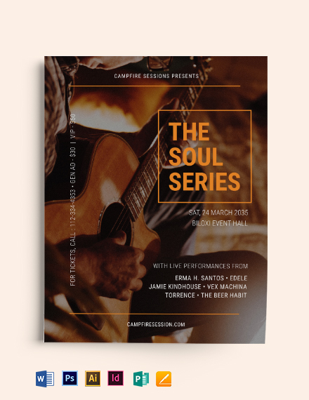 FREE Concert Flyer Template Download - Word, Google Docs, Illustrator ...