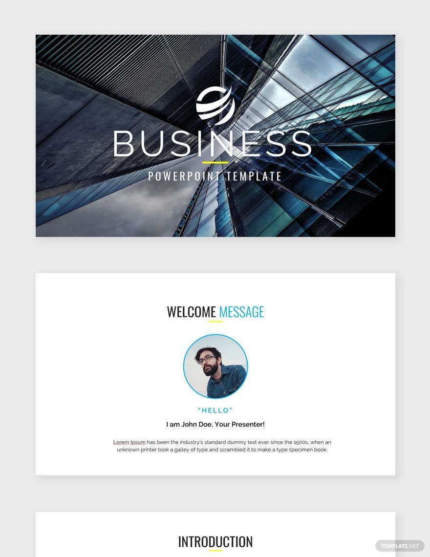 Simple Business Presentation Template