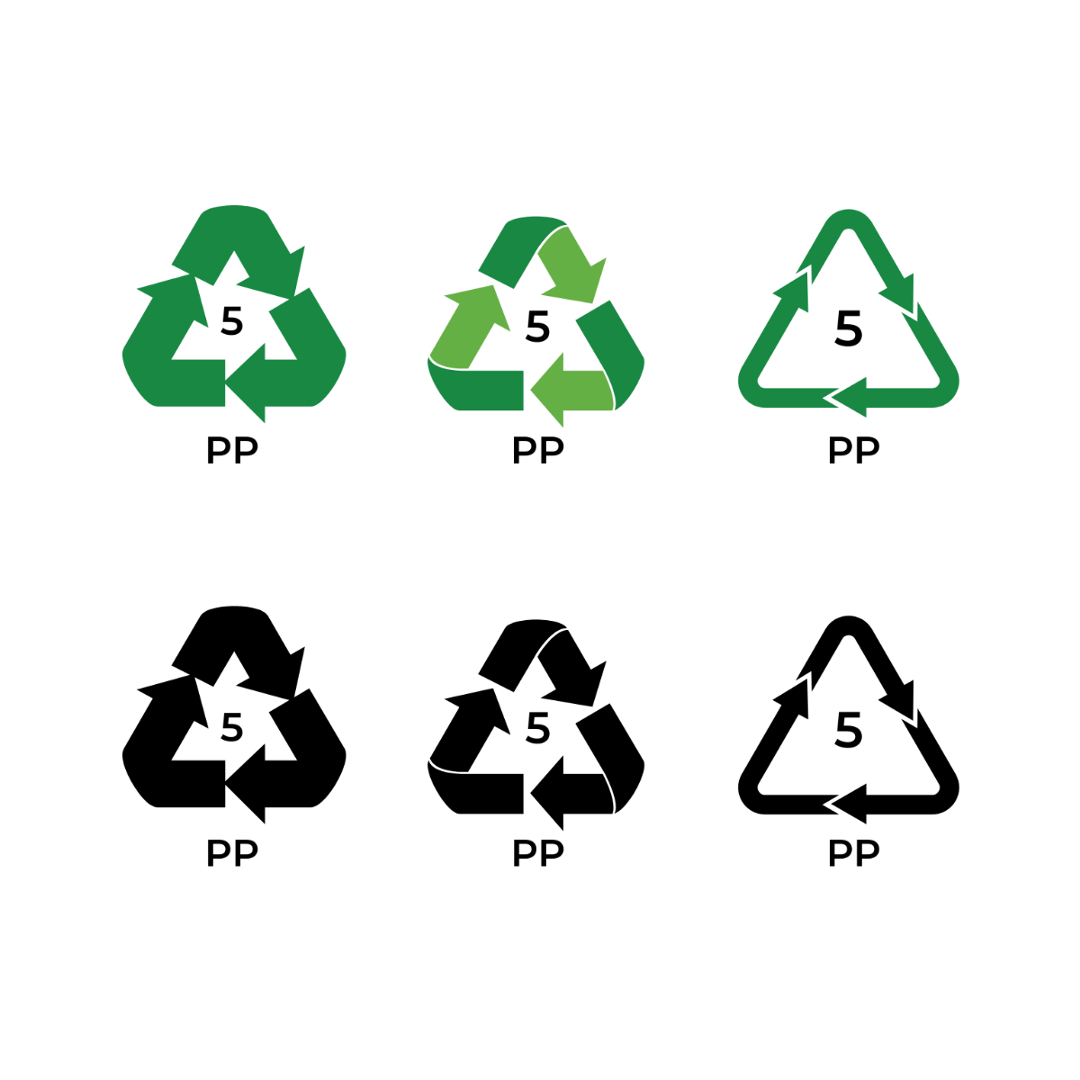Recycle 5 Vector Template