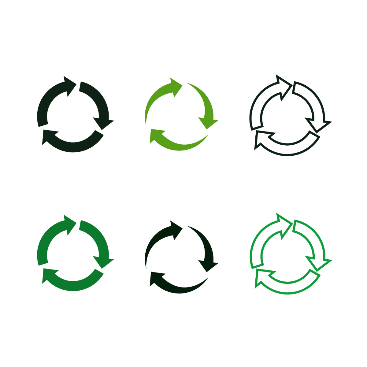 Free Round Recycle Vector Template