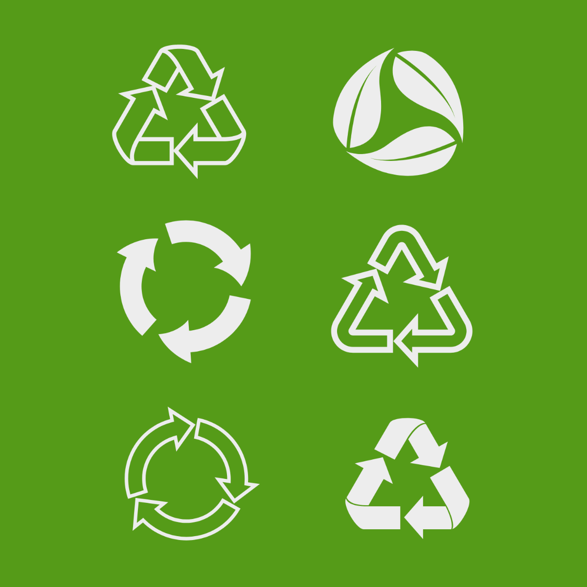 White Recycle Vector