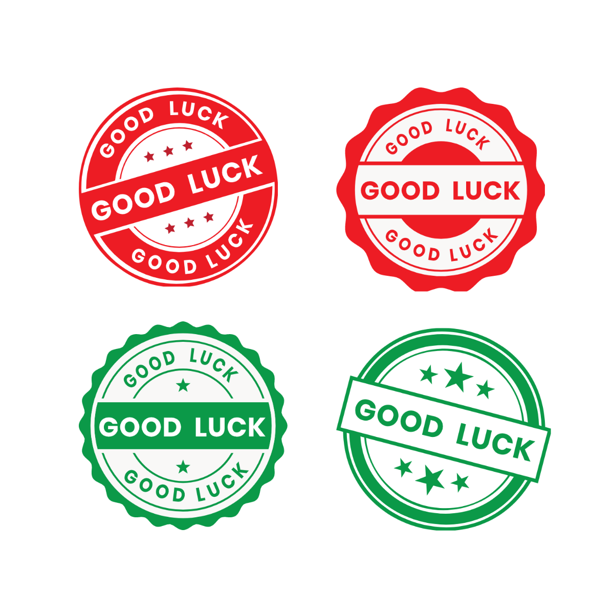 Good Luck Stamp Vector Template