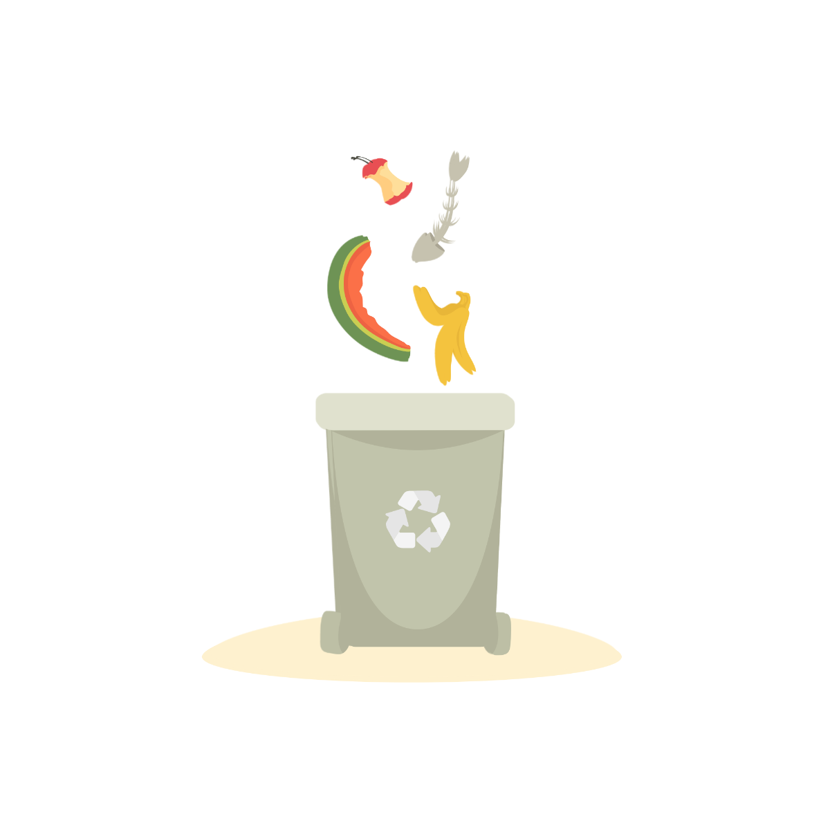Free Recycle Waste Vector Template