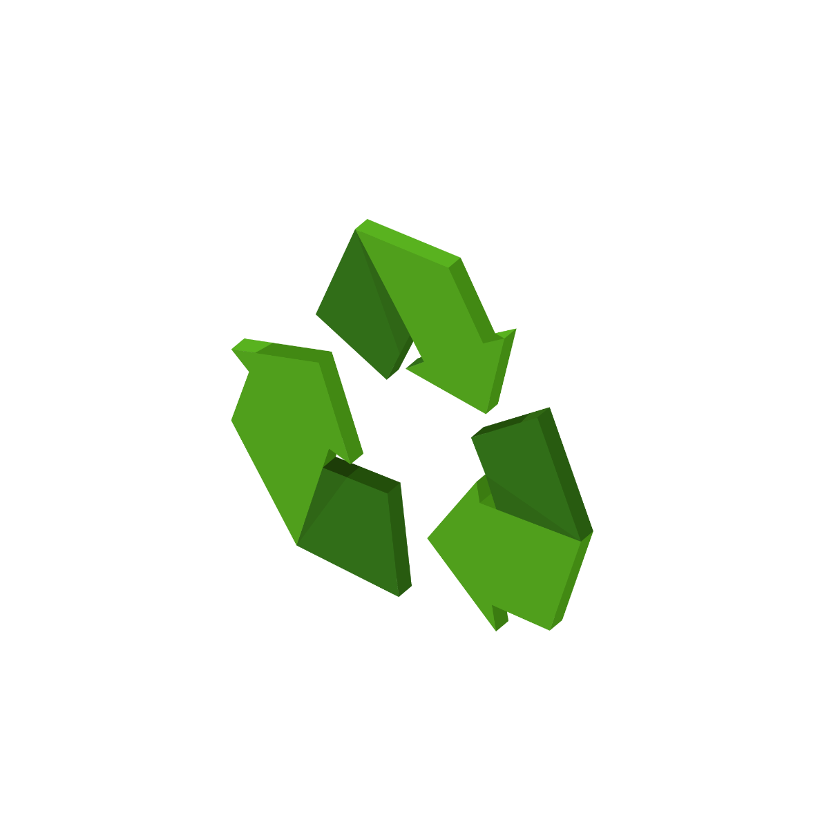 Isometric Recycle Vector Template