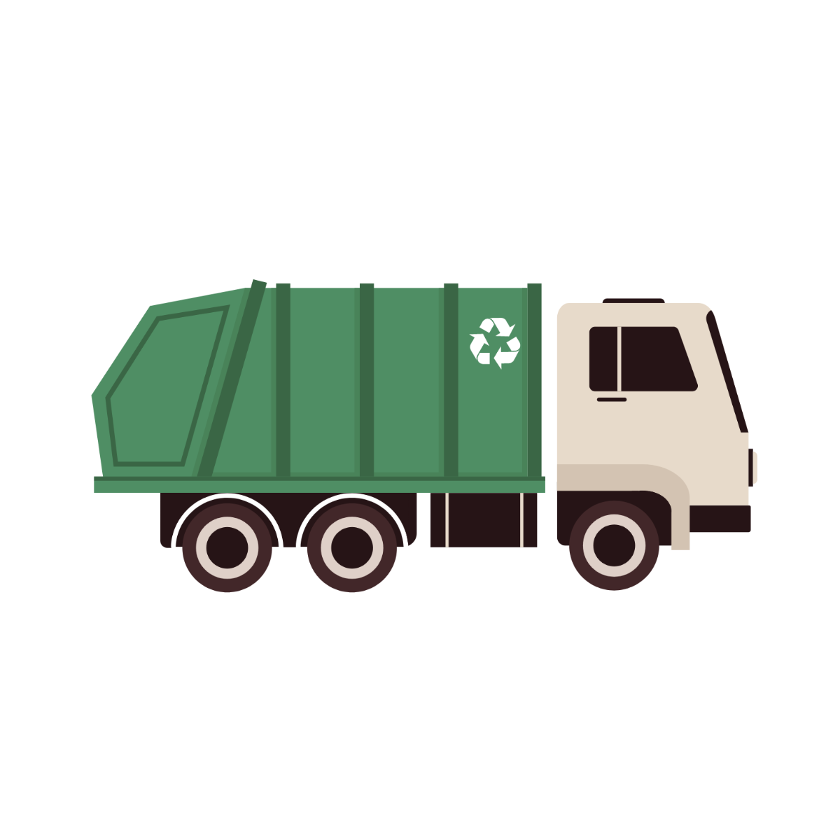 Recycle Truck Vector Template