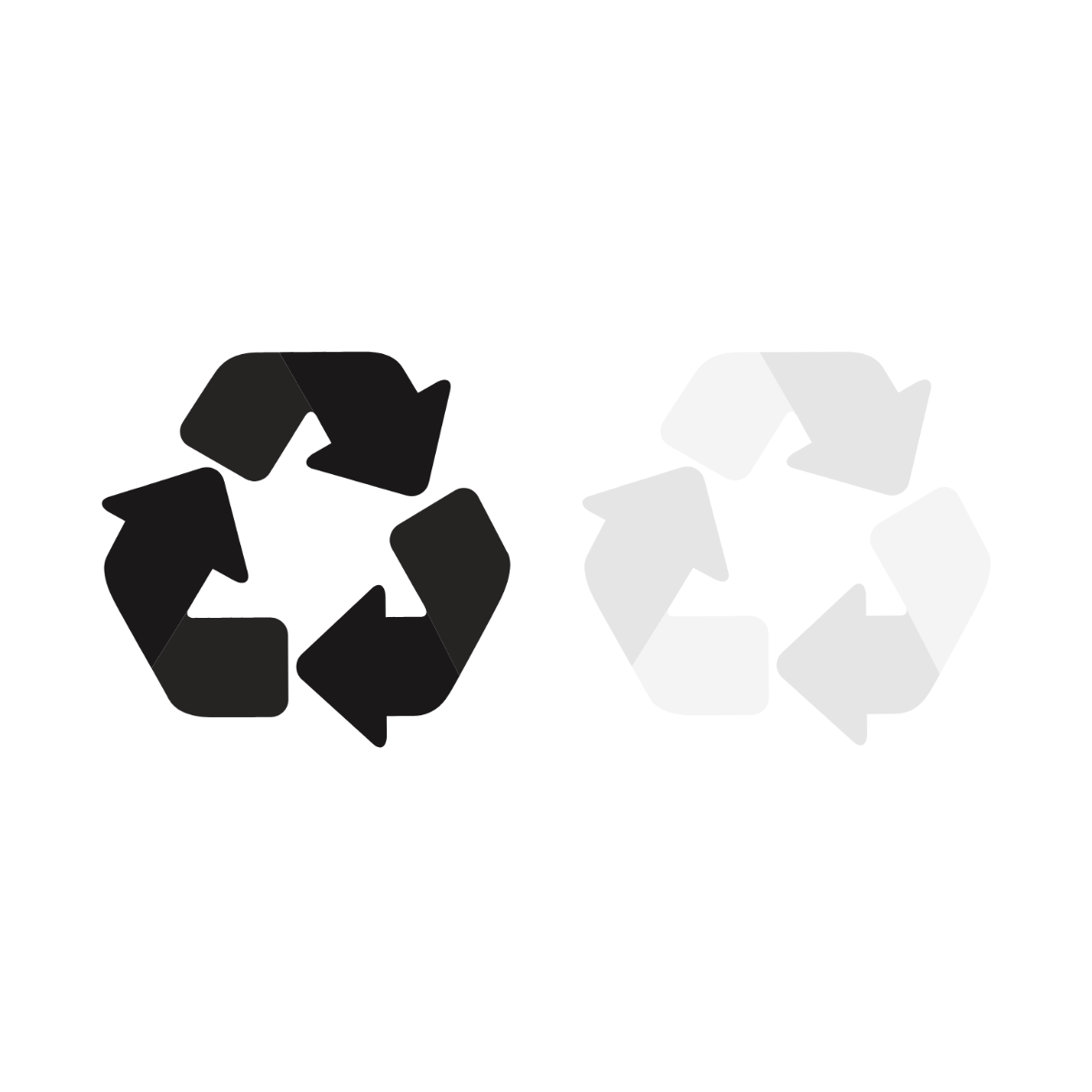 Black And White Recycle Vector Template