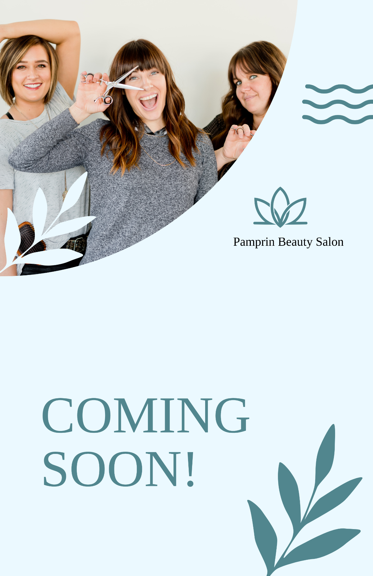 Free Salon Coming Soon Poster Template to Edit Online
