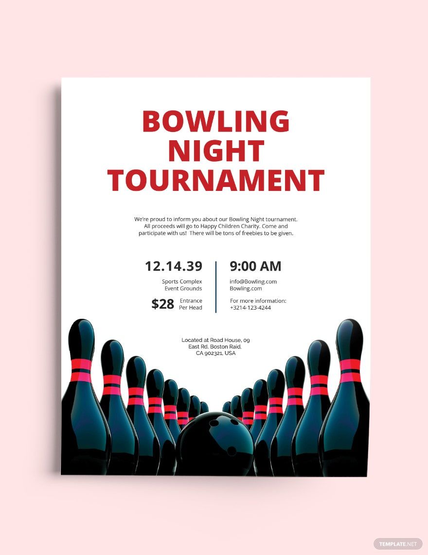 Bowling Tournament Flyer Template