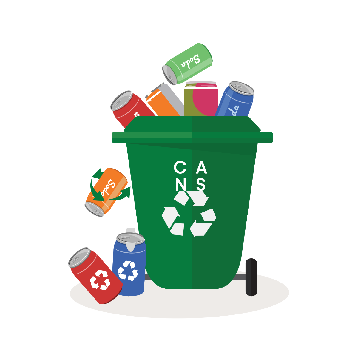 Recycle Can Vector Template