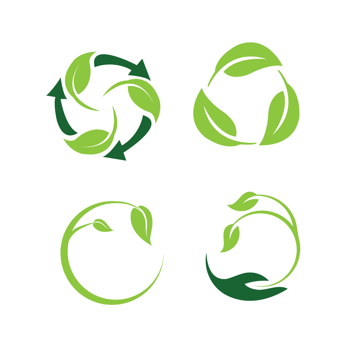 Recycle Leaf Vector Template