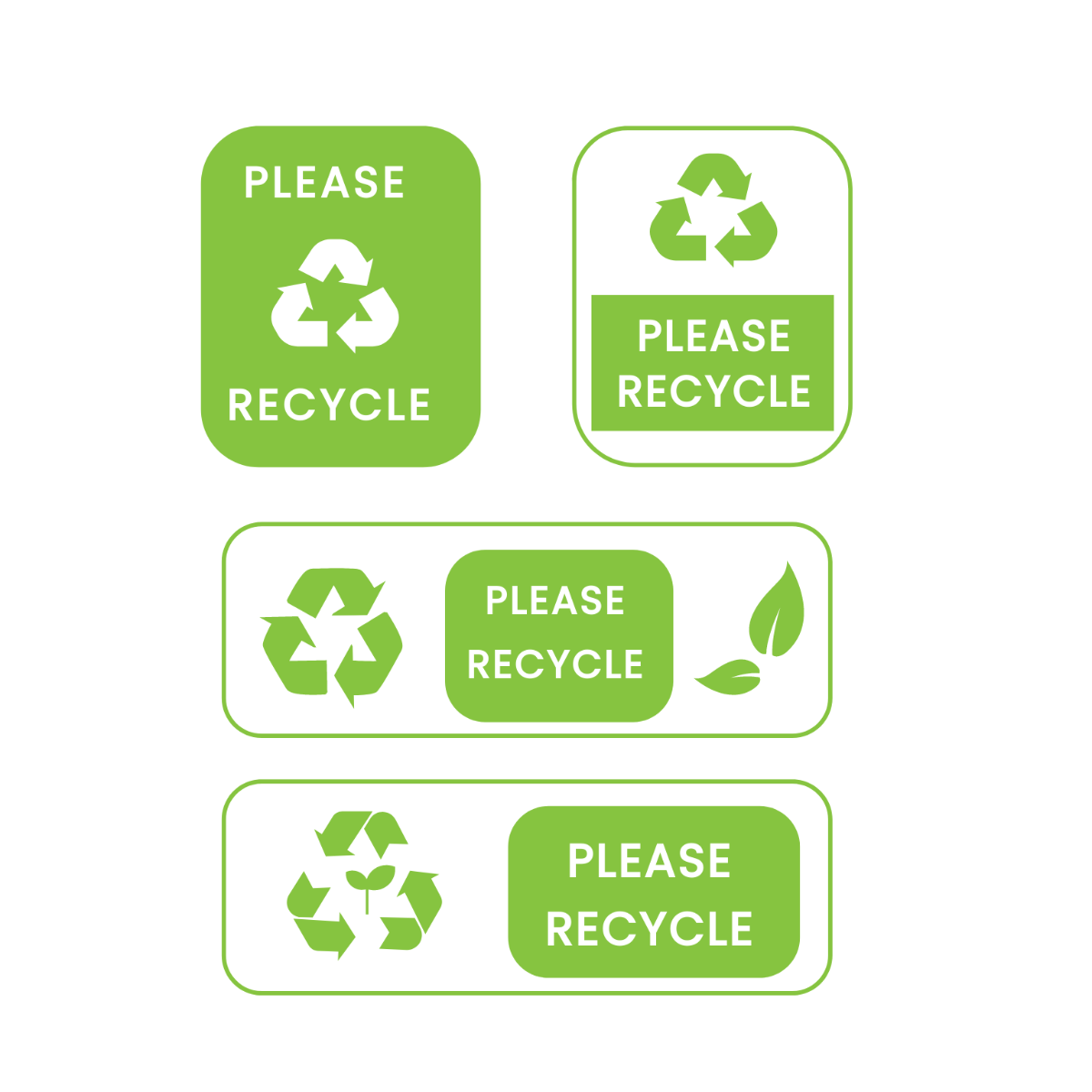 Please Recycle Vector Template