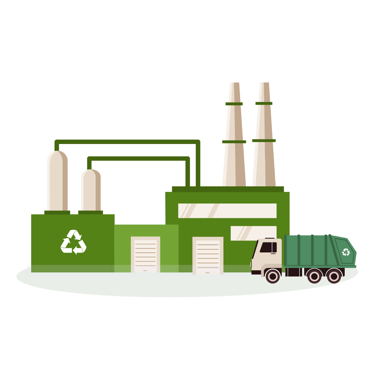 Recycling Plant Vector