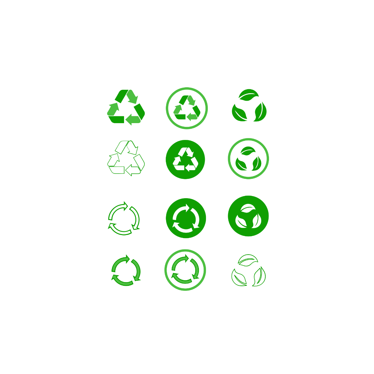 Small Recycle Vector Template
