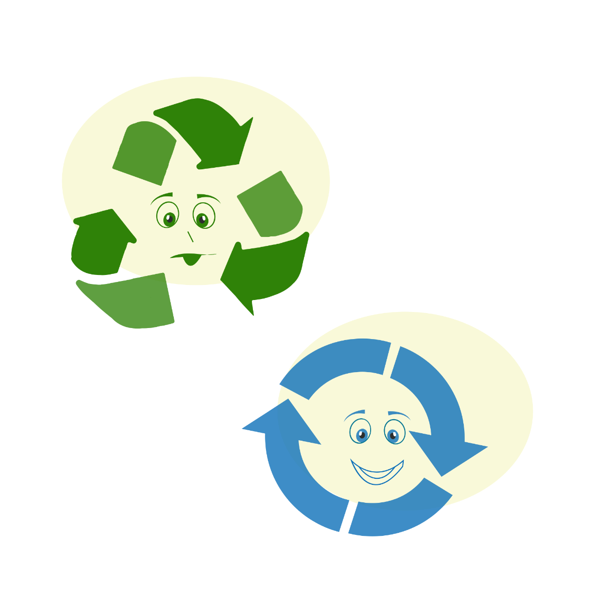 Free Cartoon Recycle Vector Template