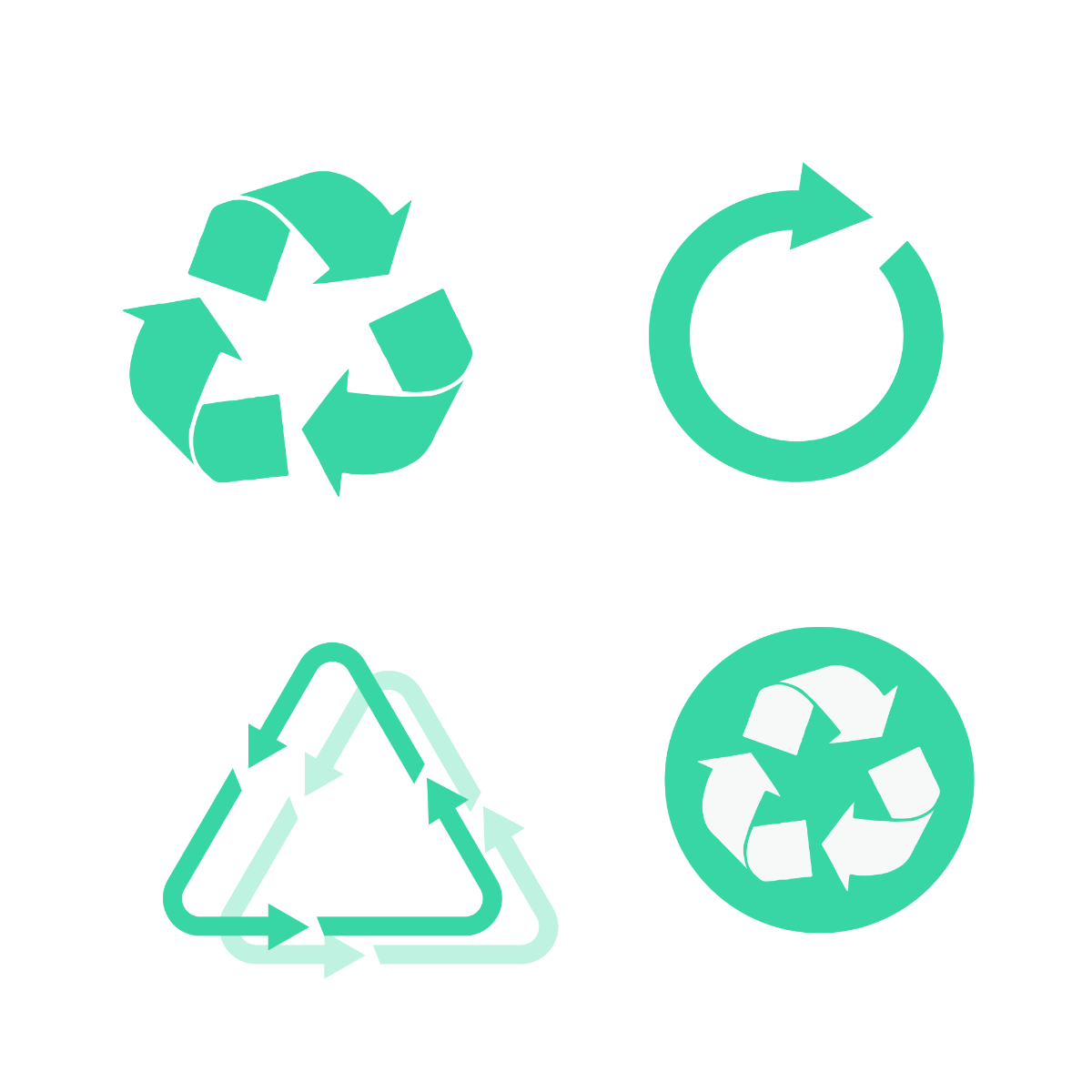 Flat Recycle Vector Template