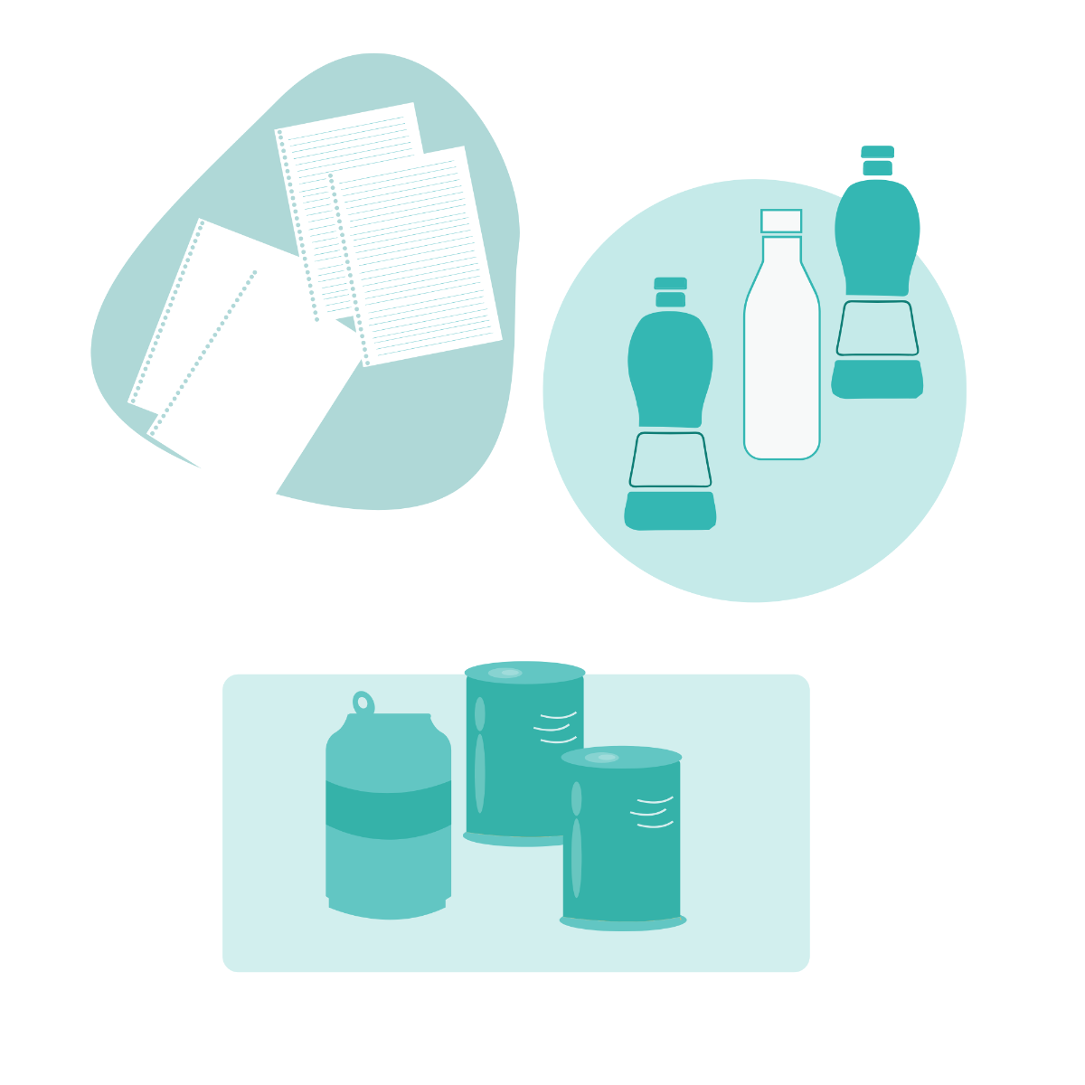 Recycle Items Vector Template