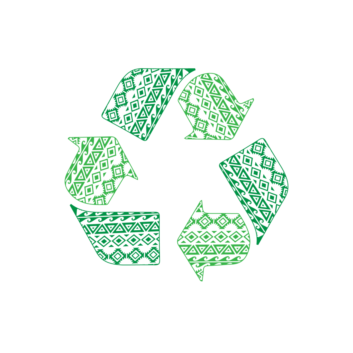 Tribal Recycle Vector Template