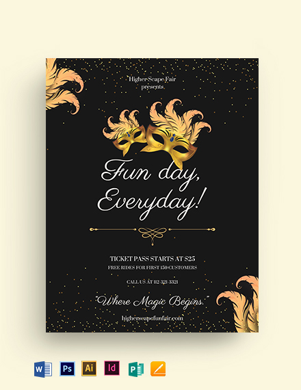 carnival elegant flyer template 440