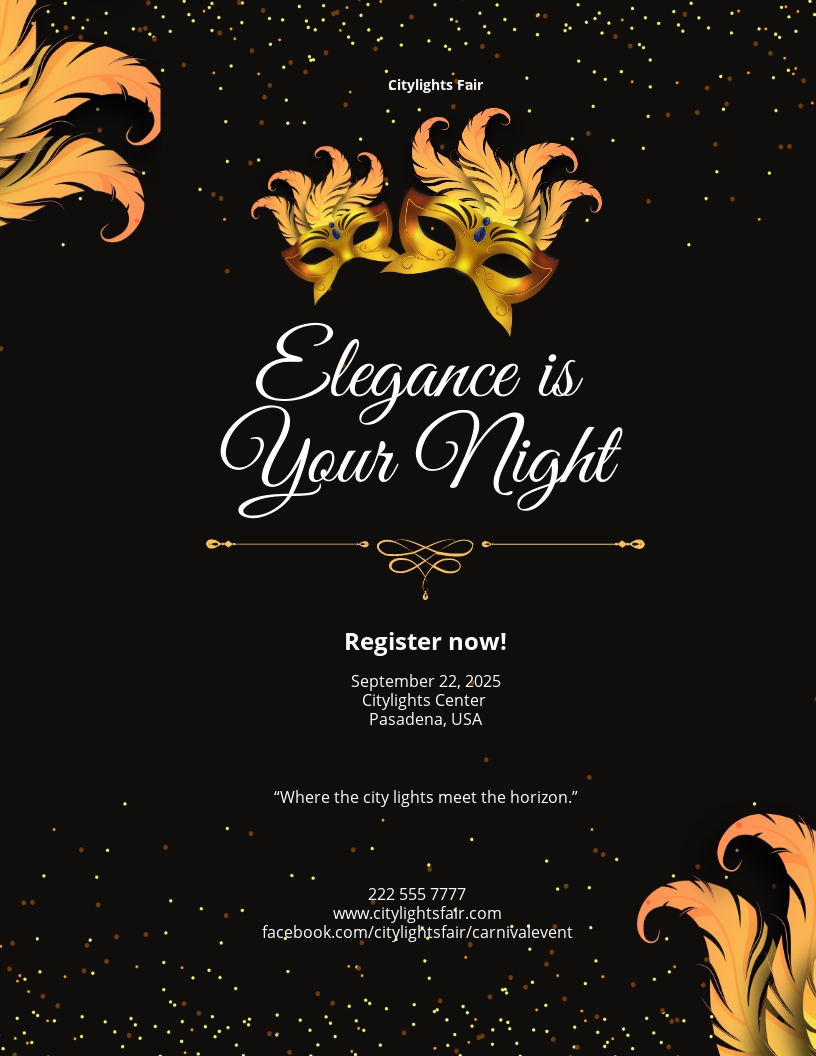 Carnival Elegant Flyer Template Word Doc Psd Indesign Apple Mac Pages Publisher Illustrator