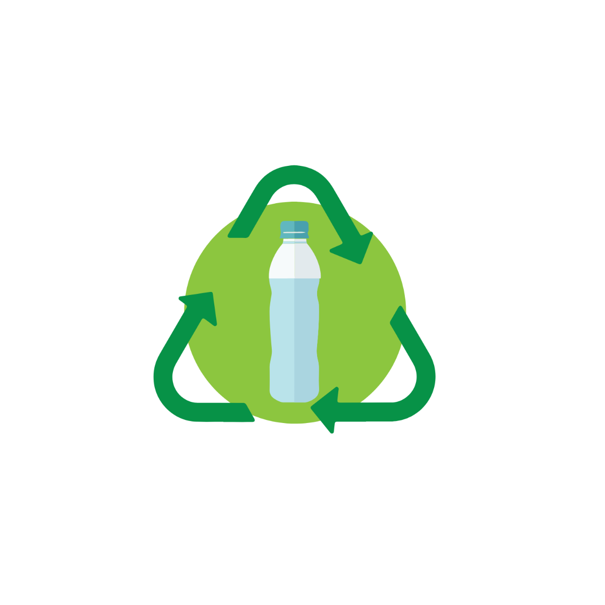 Plastic Recycle Vector Template