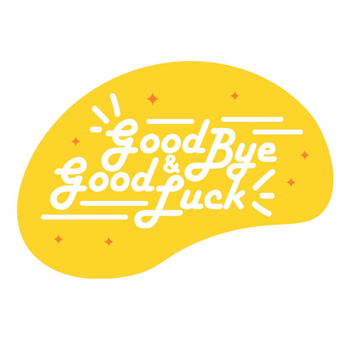 Good Bye and Good Luck Vector Template