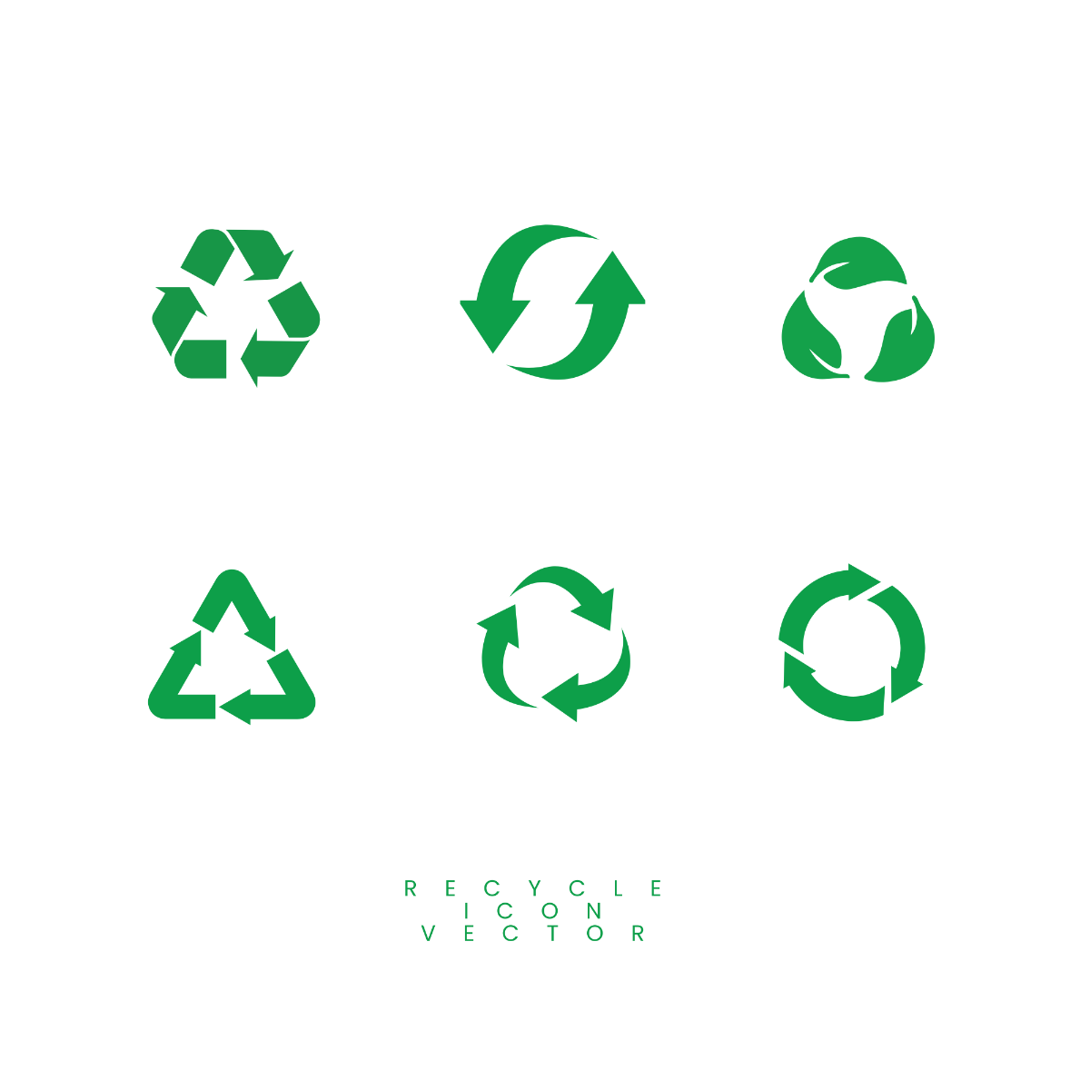 Recycle Icon Vector Template