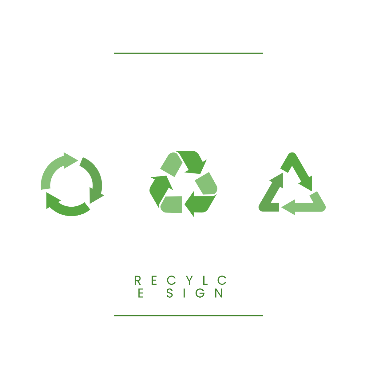Free Recycle Sign Vector Template