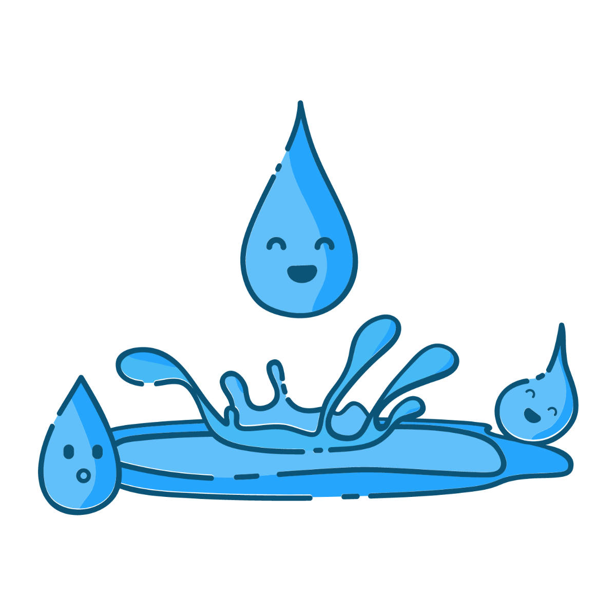 Free Cartoon Water Vector Template