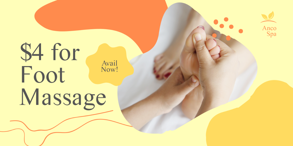 Free Foot Massage Promotion Banner Template