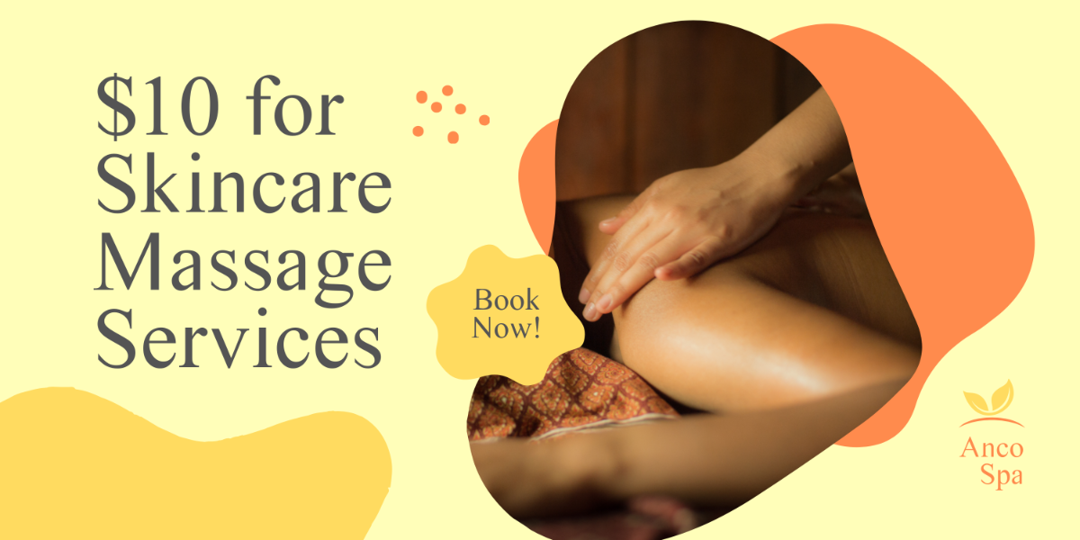 Free Skincare Massage Promotion Banner Template