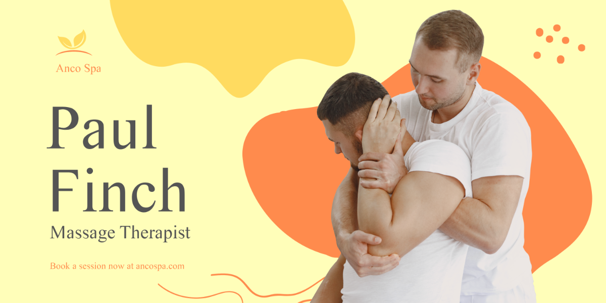 Free Massage Therapist Promotion Banner Template