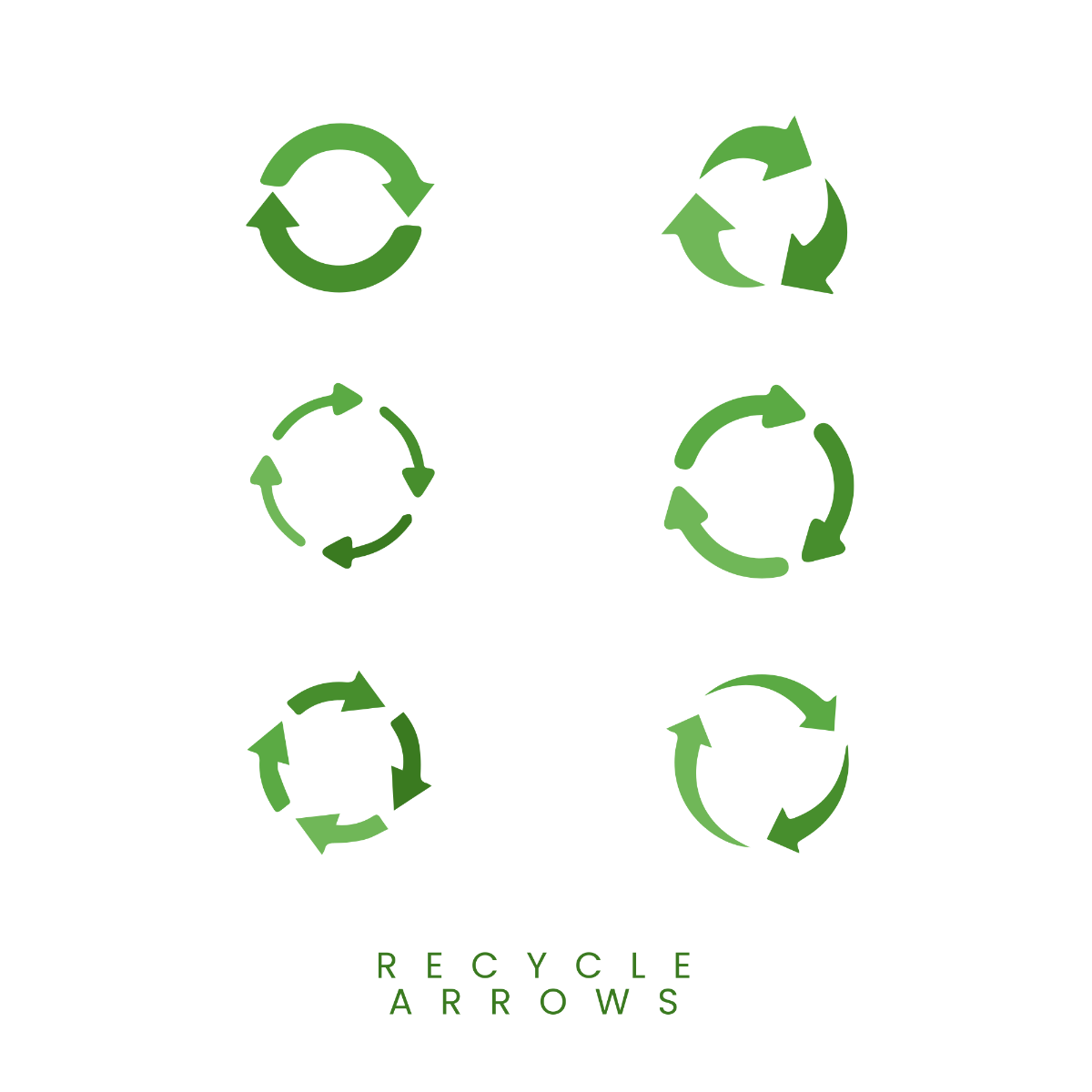 Free Recycle Arrows Vector Template
