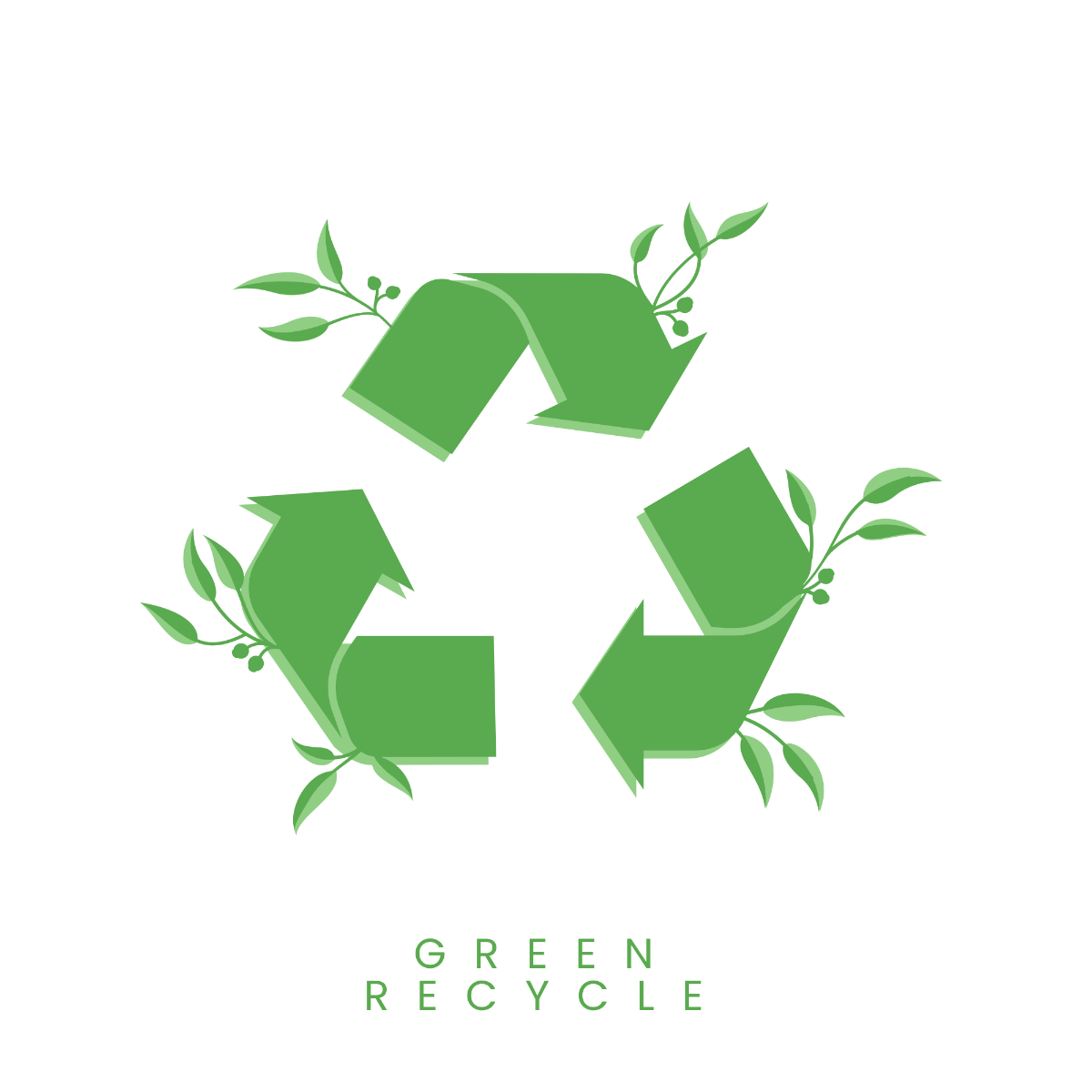 Free Green Recycle Vector Template