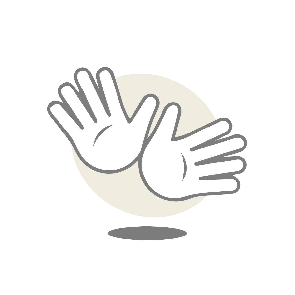 White Hand Vector Template