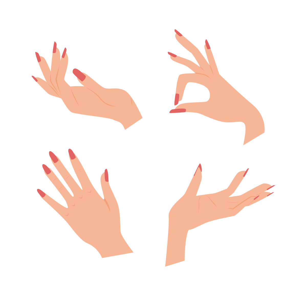 Woman Hand Vector Template