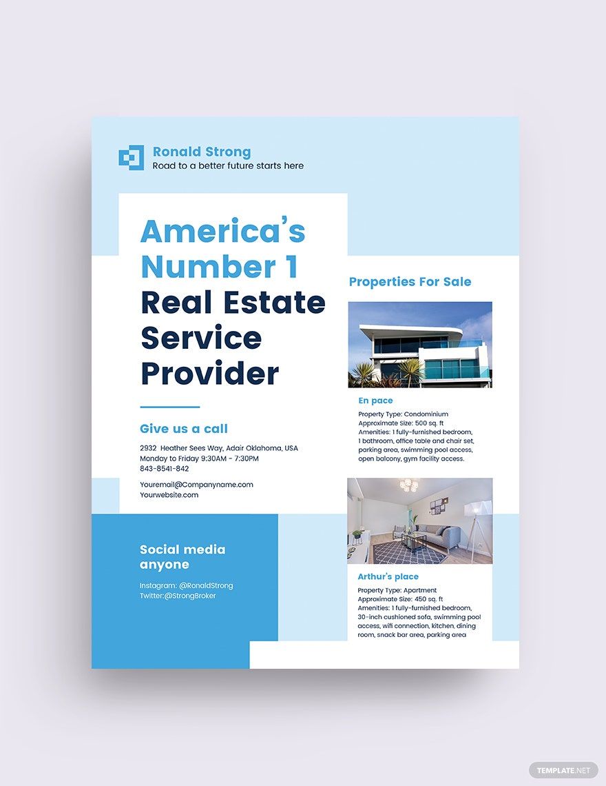 real estate broker flyer