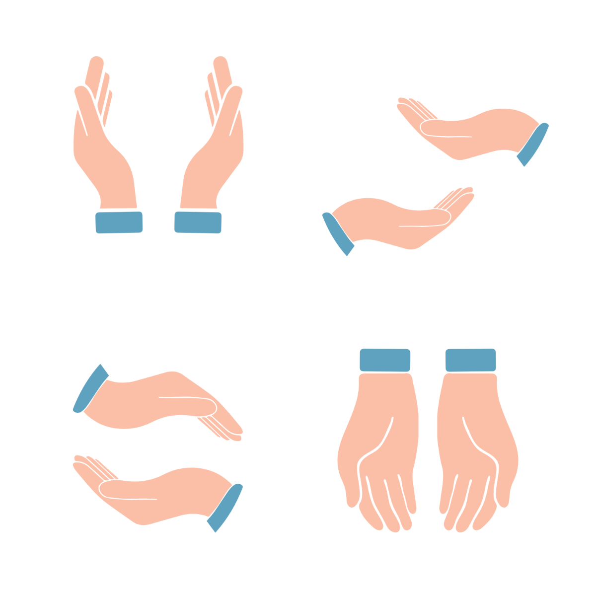 Cupped Hand Vector Template
