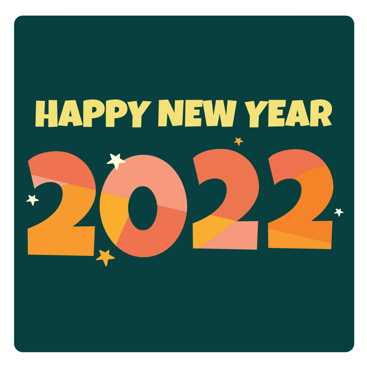 Happy New Year Logo Vector Template