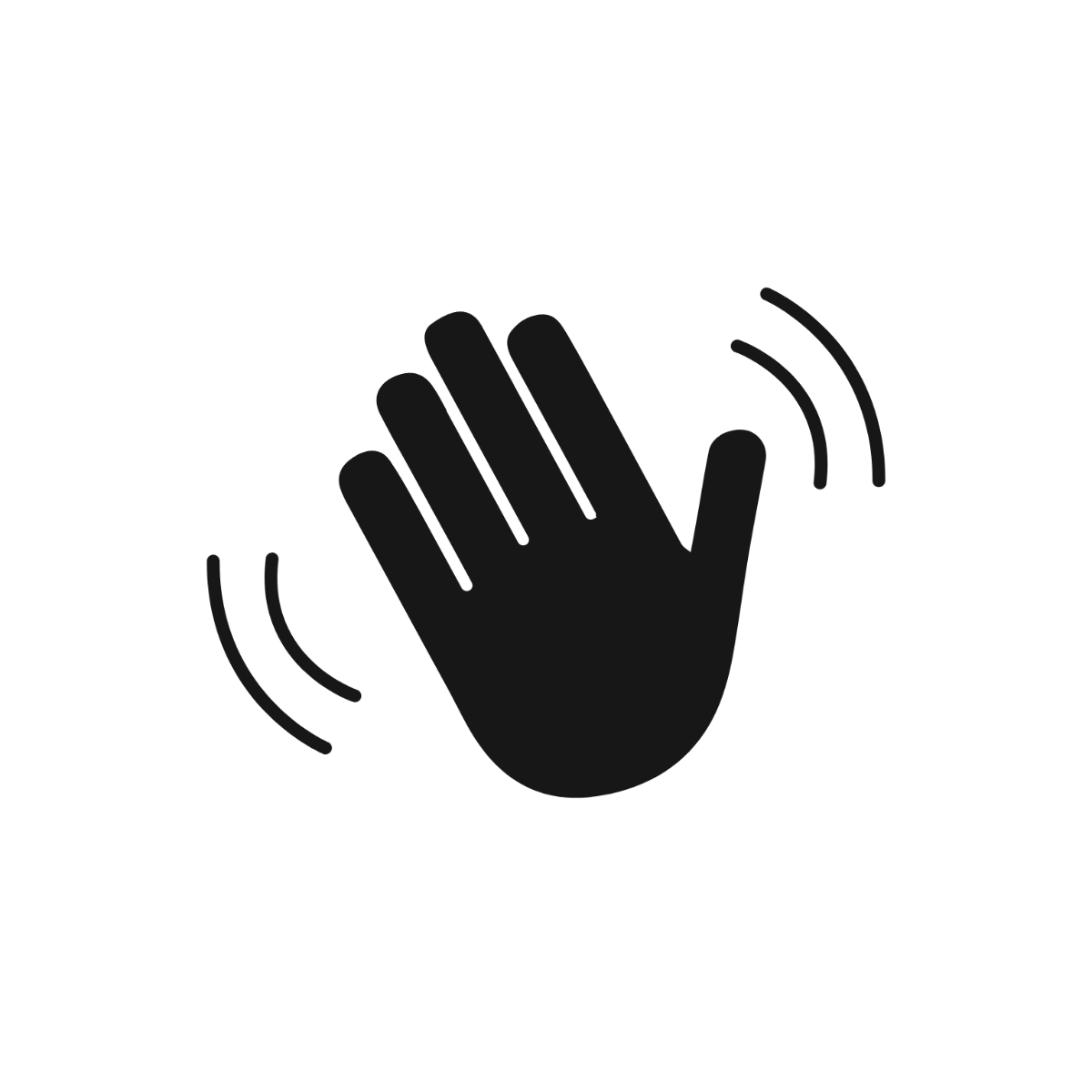 Hand Wave Vector Template